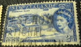 New Zealand 1953 Inauguration Of Queen Elizabeth II Buckingham Palace 2d - Used - Unused Stamps