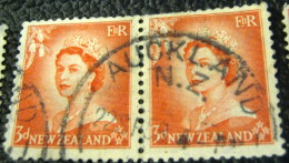 New Zealand 1954 Queen Elizabeth II 3d X2 - Used - Unused Stamps