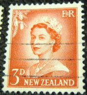 New Zealand 1955 Queen Elizabeth II 3d - Used - Unused Stamps