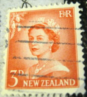 New Zealand 1955 Queen Elizabeth II 3d - Used - Unused Stamps