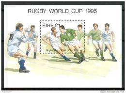 1995 Irlanda Sport Rugby World Cup Sud Africa Block MNH** B450 - Rugby