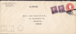 United States Uprated Postal Stationery Ganzsache Entier BAMBERG LUMBER Co., NEW YORK 1937 S.S. "BREMEN" Shipsmail - 1921-40