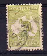 Australia - 1915 - 3d Kangaroo (Die II, Olive Green) - Used - Usados