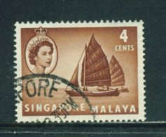 SINGAPORE  -  1955+  Queen Elizabeth II Definitives  4c  Used As Scan - Singapore (...-1959)
