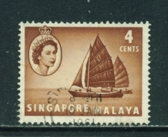 SINGAPORE  - 1955+  Queen Elizabeth II Definitives  4c  Used As Scan - Singapur (...-1959)