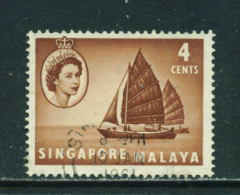 SINGAPORE  - 1955+  Queen Elizabeth II Definitives  4c  Used As Scan - Singapour (...-1959)