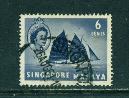 SINGAPORE  -  1955+  Queen Elizabeth II Definitives  6c  Used As Scan - Singapore (...-1959)