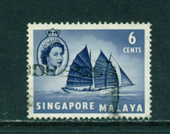 SINGAPORE  -  1955+  Queen Elizabeth II Definitives  6c  Used As Scan - Singapore (...-1959)