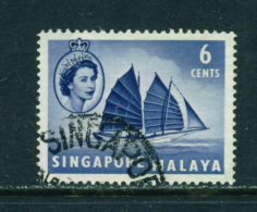 SINGAPORE  -  1955+ Queen Elizabeth II Definitives  6c  Used As Scan - Singapore (...-1959)