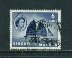 SINGAPORE  - 1955+  Queen Elizabeth II Definitives  6c  Used As Scan - Singapore (...-1959)