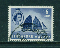 SINGAPORE  -  1955+  Queen Elizabeth II Definitives  6c  Used As Scan - Singapour (...-1959)