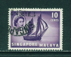 SINGAPORE  -1955+   Queen Elizabeth II Definitives  10c  Used As Scan - Singapour (...-1959)