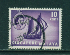 SINGAPORE  - 1955+  Queen Elizabeth II Definitives  10c  Used As Scan - Singapour (...-1959)