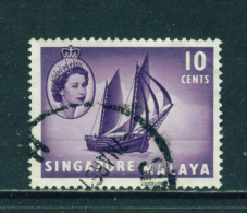 SINGAPORE  - 1955+  Queen Elizabeth II Definitives  10c  Used As Scan - Singapour (...-1959)