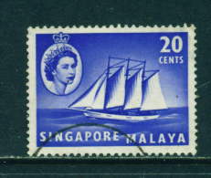 SINGAPORE  - 1955+  Queen Elizabeth II Definitives  20c  Used As Scan - Singapore (...-1959)