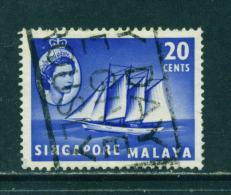 SINGAPORE  -1955+  Queen Elizabeth II Definitives  20c  Used As Scan - Singapur (...-1959)