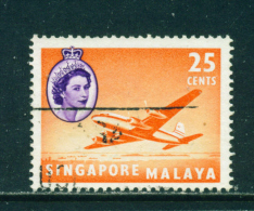 SINGAPORE  - 1955+   Queen Elizabeth II Definitives  25c  Used As Scan - Singapore (...-1959)