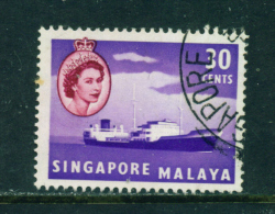 SINGAPORE  -  1955+ Queen Elizabeth II Definitives  30c  Used As Scan - Singapore (...-1959)