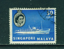 SINGAPORE  -  1955+  Queen Elizabeth II Definitives  50c  Used As Scan - Singapore (...-1959)