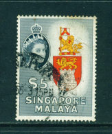 SINGAPORE  - 1955+   Queen Elizabeth II Definitives  $5  Used As Scan - Singapore (...-1959)