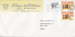 Portugal FABRICA DE POLDRAES, SANTO TIRSO 1987 Cover Letra Burg Castle Castello Stamps - Lettres & Documents