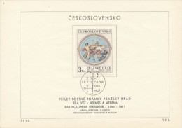Czechoslovakia / First Day Sheet (1970/14 B) Praha 012 (2): Prague Castle - Bartholomeus Spranger "Hermes & Athena" - Mitologia