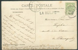 N°83 - 5 Centimes Vert Obl. Sc BRUXELLES S/C.P. Du 14 Mai 1909 + Griffe De LA HULPE Vers Louvain  - 9834 - Linear Postmarks