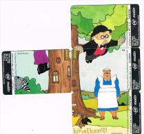 UNGHERIA (HUNGARY) - MATAV  (CHIP) - 2002 CARTOONS: BUBO' : 4 DIFFERENT OF THE PUZZLE 2.4.5.6 / 6 - USED  -  RIF. 3548 - Rompecabezas