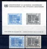 Nations Unies                           Bloc  2 ** +  80/81 ** - Blocs-feuillets