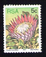 Afrique Du Sud 1977 Timbre Used Stamp Fleur Flower Protea Cynaroides - Oblitérés