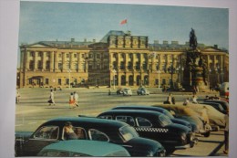 USSR. LENINGRAD ST.ISAAC'S SQUARE WITH TAXI STOP - OLD SOVIET PC. 1965 - OLD CAR - Taxis & Huurvoertuigen