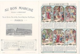 Chromo  Recto Et Verso - La Biche Au Bois   Excellent état Très Frais - Au Bon Marché