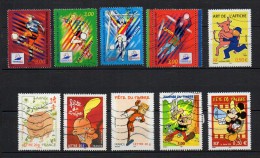 FRANCE  10 Timbres Oblitèrés / Used - Collections