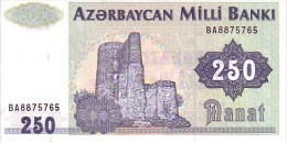 AZERBAÏDJAN   250 Manat  Emission De 1992  Pick 13 B         ***** BILLET  NEUF ***** - Azerbeidzjan