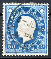 !										■■■■■ds■■ Macao 1888 AF#37cø King Luiz 50 Réis 13.5 (x8295) - Gebraucht