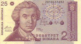 CROATIE  25 Dinara  Emission De 1991   Pick 19        ***** BILLET  NEUF ***** - Kroatien