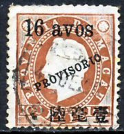 !										■■■■■ds■■ Macao 1894 AF#65ø King Luiz "Provisorio" 16 Avos (x6871) - Usados
