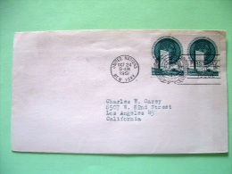 United Nations - New York 1951 FDC Cover To Los Angeles - UN Building - Scott # 2 - Lettres & Documents