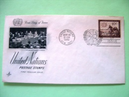 United Nations - New York 1951 FDC Cover - Peoples Of The World - Scott # 6 - Cartas & Documentos