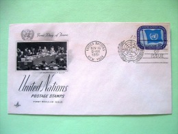 United Nations - New York 1951 FDC Cover - UN Flag  - Scott # 7 - Covers & Documents