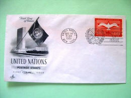 United Nations - New York 1951 FDC Cover - Air Mail Bird Plane - Scott # C1 - Cartas & Documentos