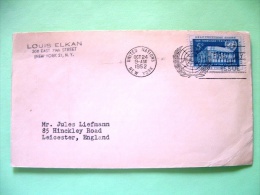 United Nations - New York 1952 FDC Cover To England - Veteran War Memorial - Lettres & Documents