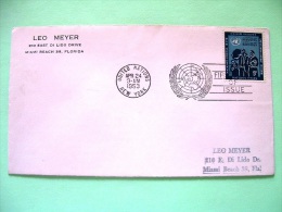 United Nations - New York 1953 FDC Cover To Miami - Refugee Family - Cartas & Documentos