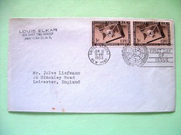 United Nations - New York 1953 FDC Cover To England - UPU - Letter - World Map - Storia Postale