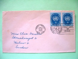 United Nations - New York 1958 FDC Cover To Sweden - UN Seal - Emblem - Briefe U. Dokumente