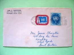 United Nations - New York 1958 Cover To England - UN Seal - Emblem - UN Flag - Cartas & Documentos