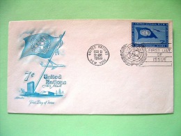 United Nations - New York 1959 FDC Cover - Plane And Flag - Covers & Documents