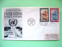 United Nations - New York 1960 FDC Cover To England - Chaillot Place, Paris - Cartas & Documentos