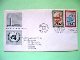 United Nations - New York 1960 FDC Cover To England - Chaillot Place, Paris - UN Building - Lettres & Documents
