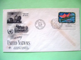 United Nations - New York 1960 FDC Cover - Economic Comission For Asia And Far East - Developpment - Map - Rice Harve... - Cartas & Documentos